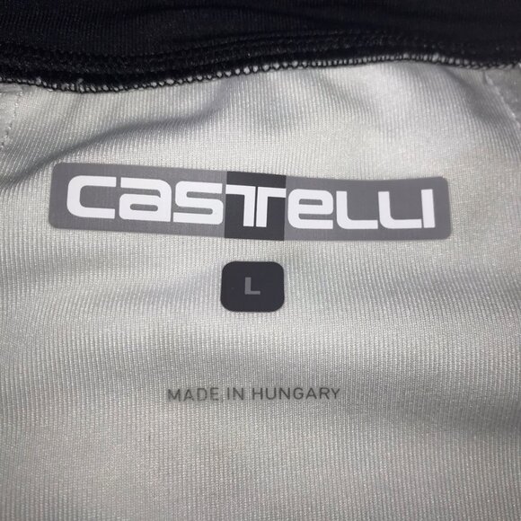 CASTELLI Cycling Jersey Bicycle Bike Tank Top Black White.  Mock Neck Large - Picture 7 of 9
